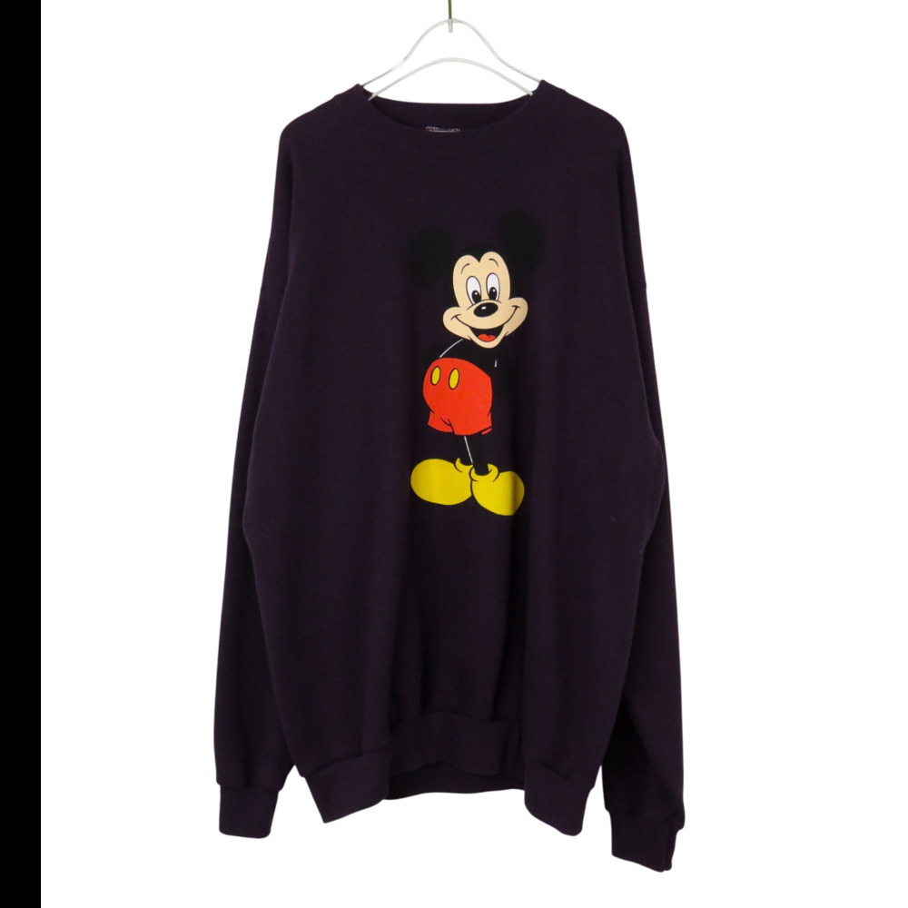 1990s Vintage Disney Mickey Mouse Crewneck Sweatshirt Pullover Purple Large